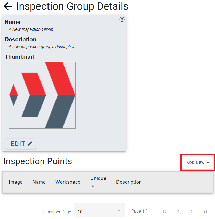 inspection group detail page