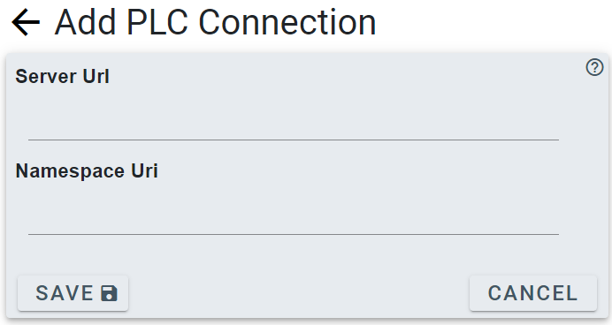 add plc connection page